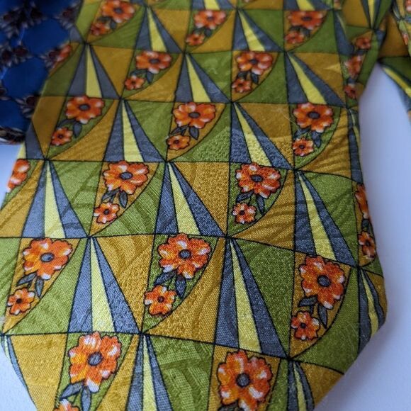 Vintage Italian Silk Tie Ties Set Of 2 - Picture 6 of 8